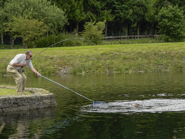 Petri Heil, gewaltige Forellen hinter der Staumauer der Urfttalsperre